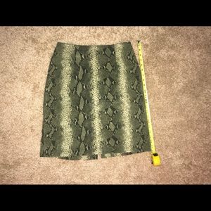 Intriguing Threads Green Snake Print Bodycon Skirt
